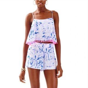 Lilly Pulitzer Lilac Rock the Dock crop top and shorts set
